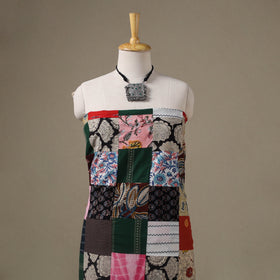 Multicolour Hand-Stitched Mosaic Cotton Kurta Material