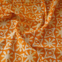 Orange - Pure Cotton Kutch Batik Print Fabric 34