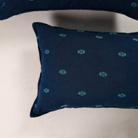 Blue - Set of 2 Jacquard Cotton Pillow Covers 30