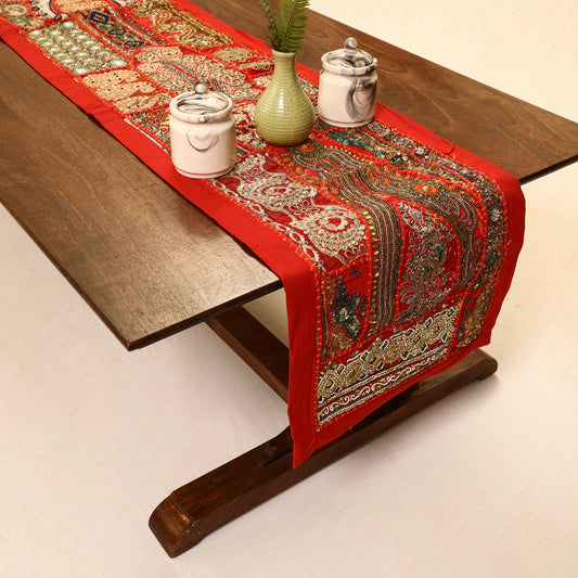 Banjara Vintage Embroidery Table Runner (60 x 14 in) 07