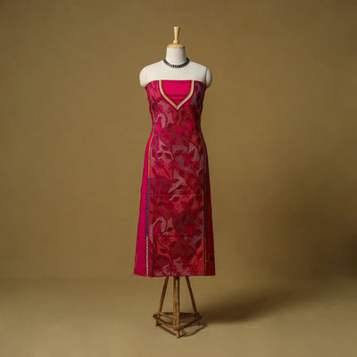 Bengal Kantha Hand Embroidered Unstitched Kurta Material (2.8M) 22