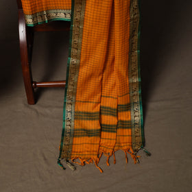 Dharwad Checks Mercerised Cotton 3pc Unstitched Dress Material Suit Set with Woven Border 80