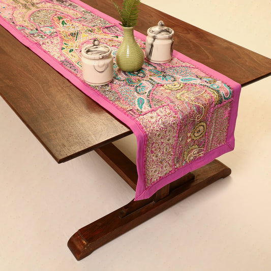 Banjara Vintage Embroidery Table Runner (60 x 14 in) 08