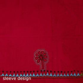 Bengal Kantha Hand Embroidered Unstitched Kurta Material (2.8M) 22