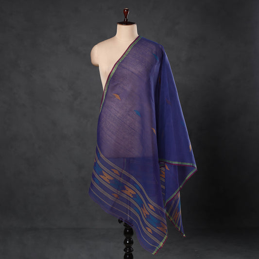 Purple - Manipuri Weaving Masalai Phi Handloom Cotton Dupatta