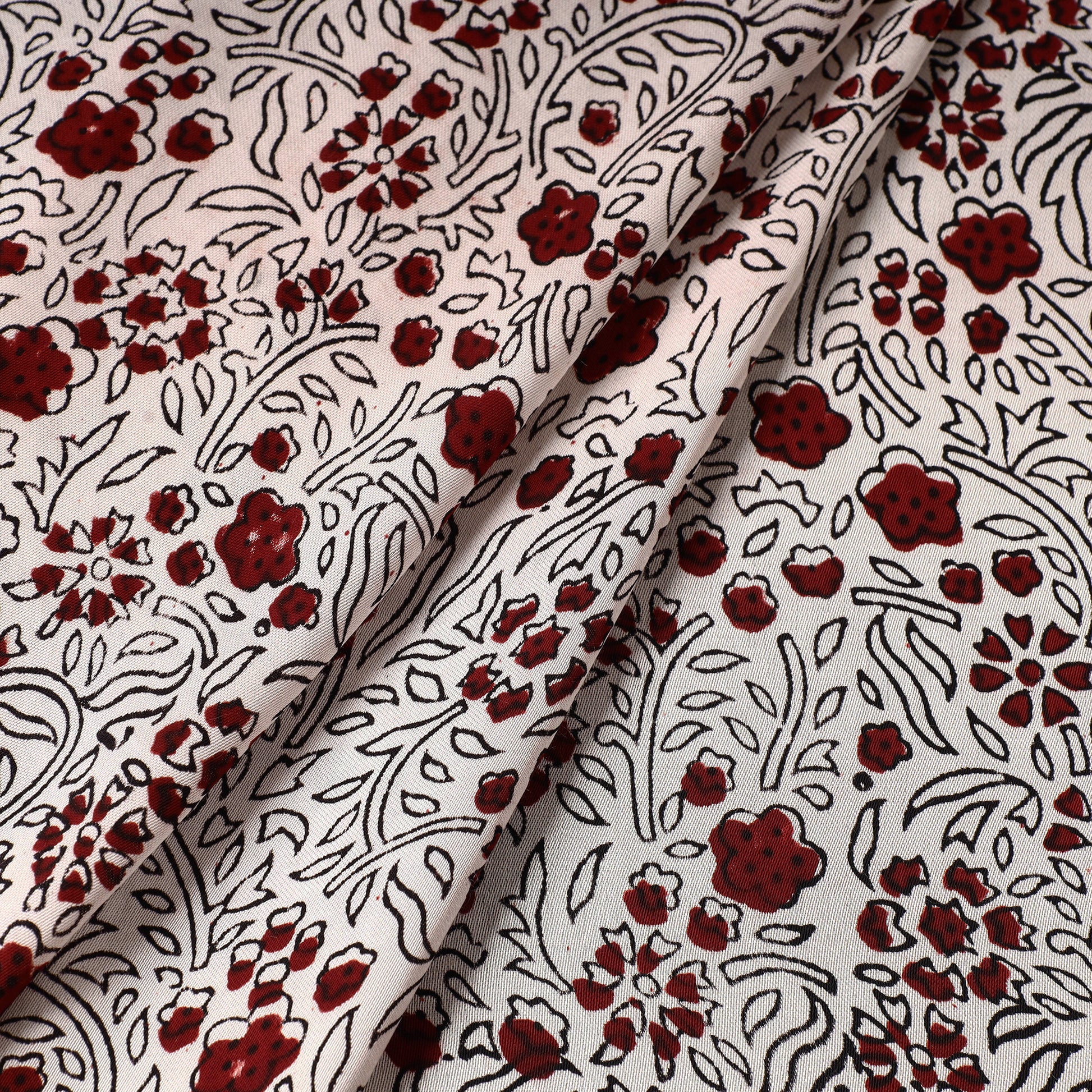 Bagh Block Printed Modal Silk Fabric