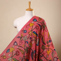 Pink Chanderi Silk Srikalahasti Pen Kalamkari Fabric