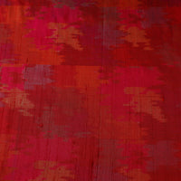 Red - Pochampally Ikat Weave Handloom Pure Raw Silk Fabric 33