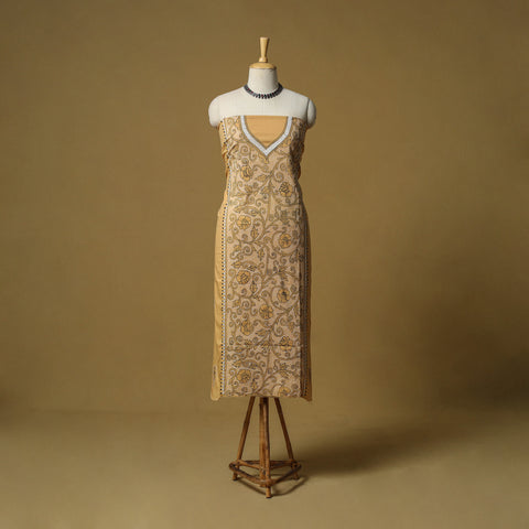 Bengal Kantha Hand Embroidered Unstitched Kurta Material (2.7M) 24