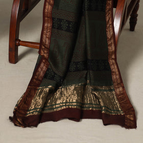 Maroon - 3pc maheshwari silk unstitched bagh dress material