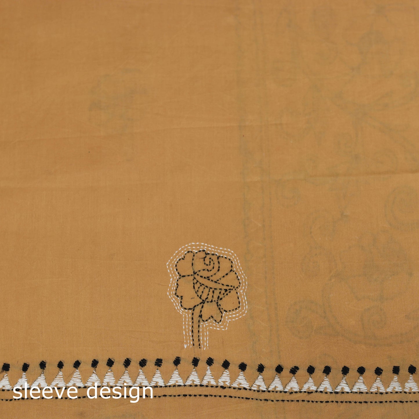 Bengal Kantha Hand Embroidered Unstitched Kurta Material (2.7M) 24