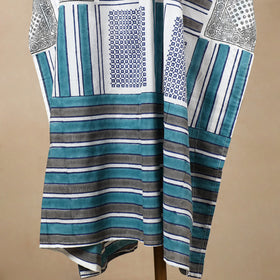  Hand Block Printed Cotton Kaftan with Tie-Up Waist 