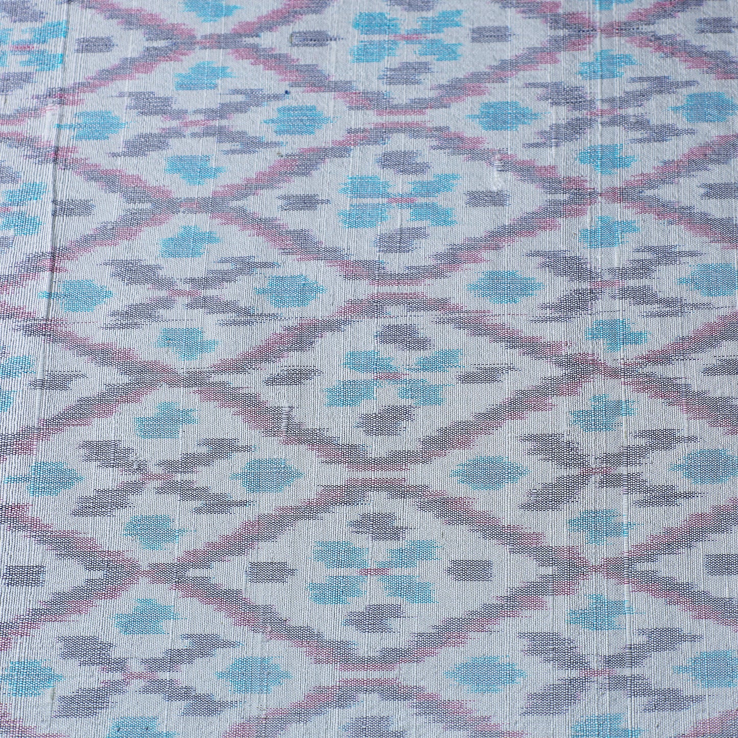 Multicolor - Pochampally Ikat Weave Handloom Pure Raw Silk Fabric 34