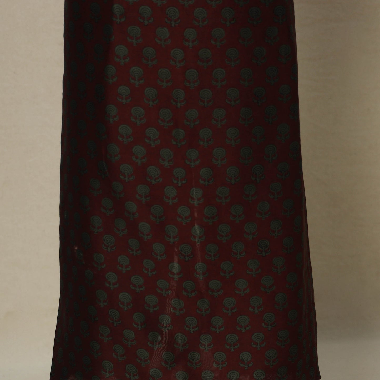 Maroon - 3pc maheshwari silk unstitched bagh dress material