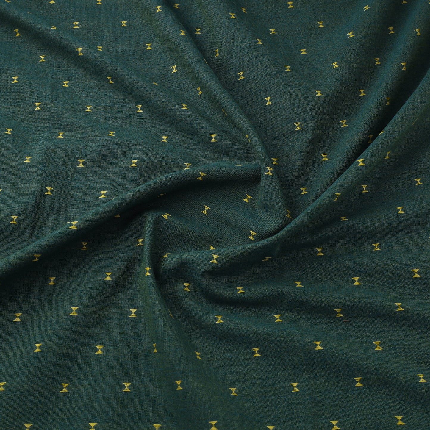 Green Prewashed Cotton Jacquard Fabric