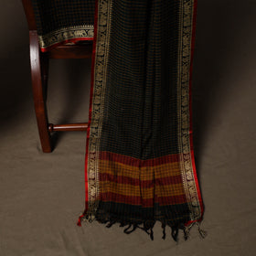 Dharwad Checks Mercerised Cotton 3pc Unstitched Dress Material Suit Set with Woven Border 81