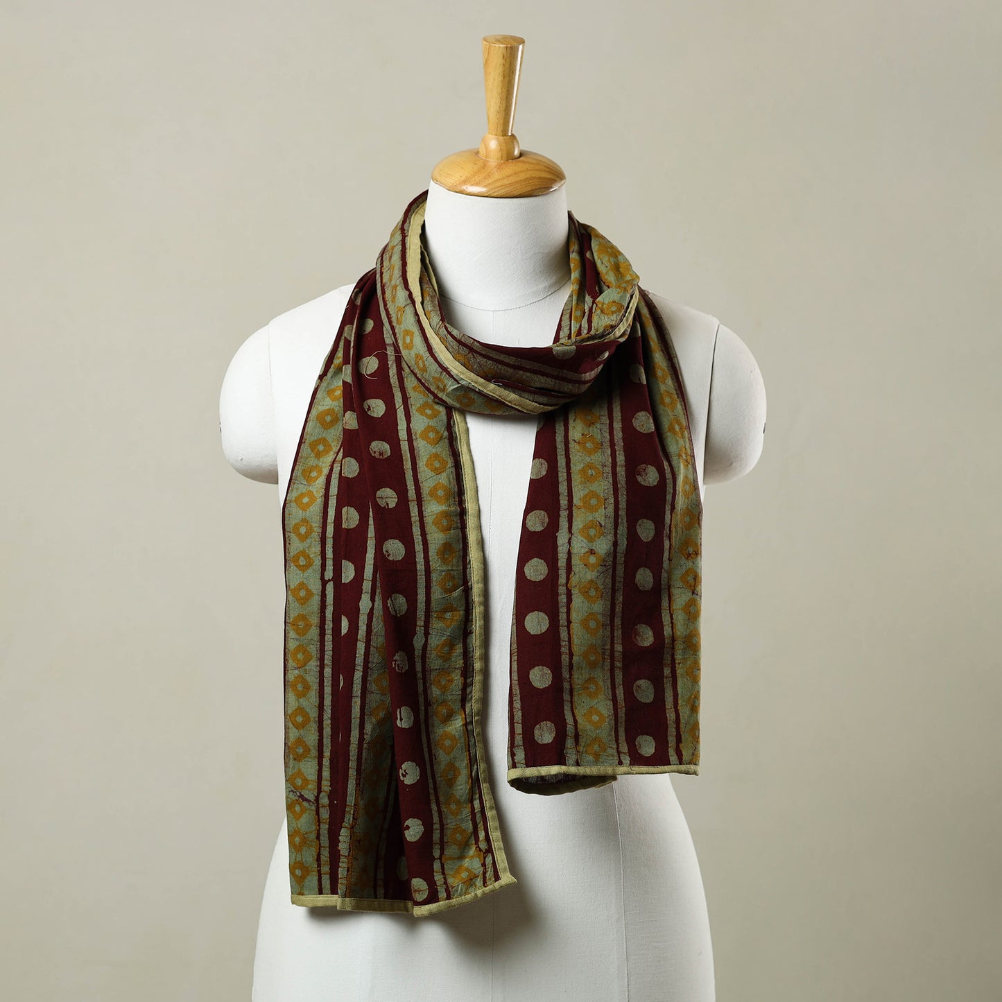 Multicolor - Cotton Hand Batik Print Stole 03