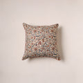 Kalamkari print cushion cover (16 x 16 in) 110 - handcrafted