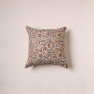 Kalamkari print cushion cover (16 x 16 in) 110 - handcrafted