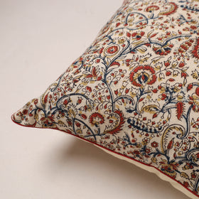 Kalamkari print cushion cover (16 x 16 in) 110 - handcrafted