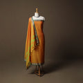 Dharwad Checks Mercerised Cotton 3pc Unstitched Dress Material Suit Set with Woven Border 82