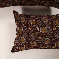 Maroon - Set of 2 Bagru Block Print Cotton Pillow Covers 36