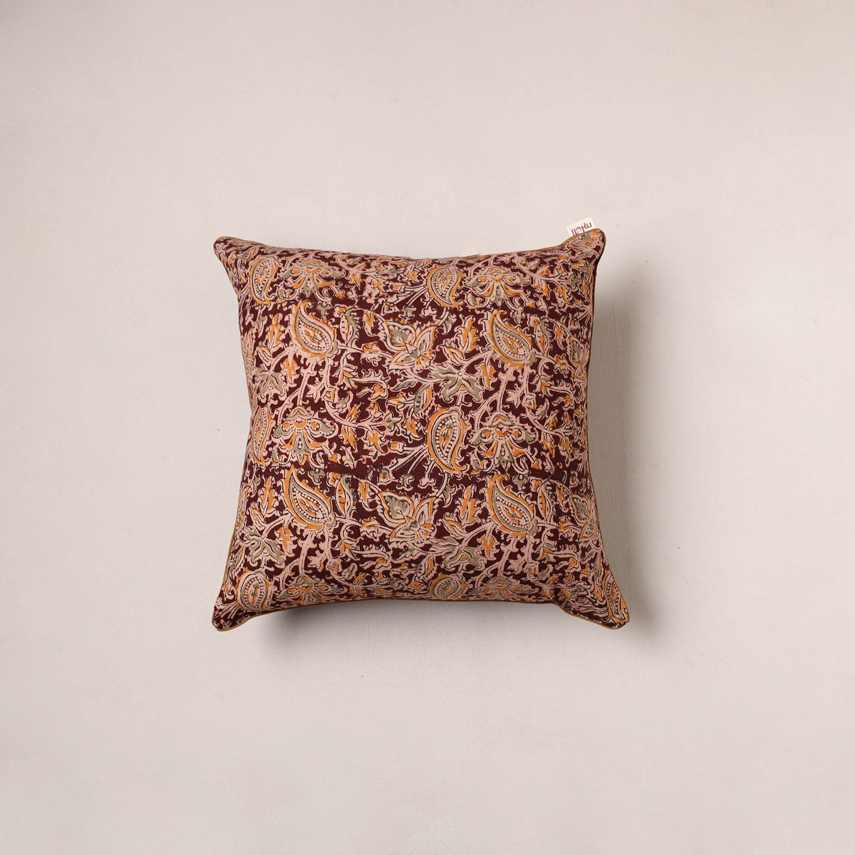 Kalamkari Print Cushion Cover (16 x 16 in) 111