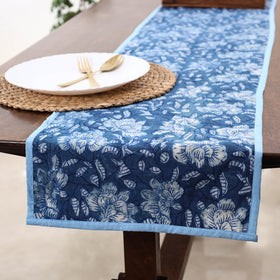 Blue Handmade Cotton Table Runner