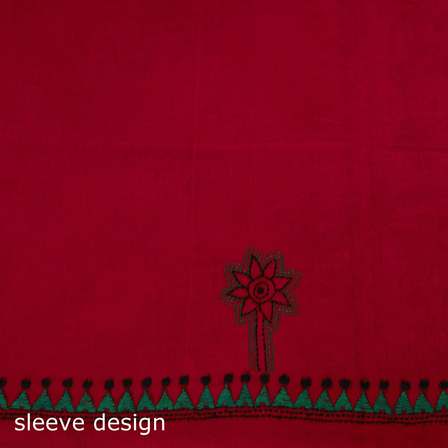 Bengal Kantha Hand Embroidered Unstitched Kurta Material (2.75M) 28