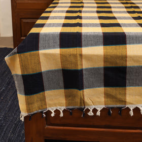 Yellow - single handloom cotton bed sheet (90 x 60 in) 73