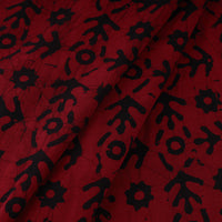 Red - Pure Cotton Kutch Batik Print Fabric 55