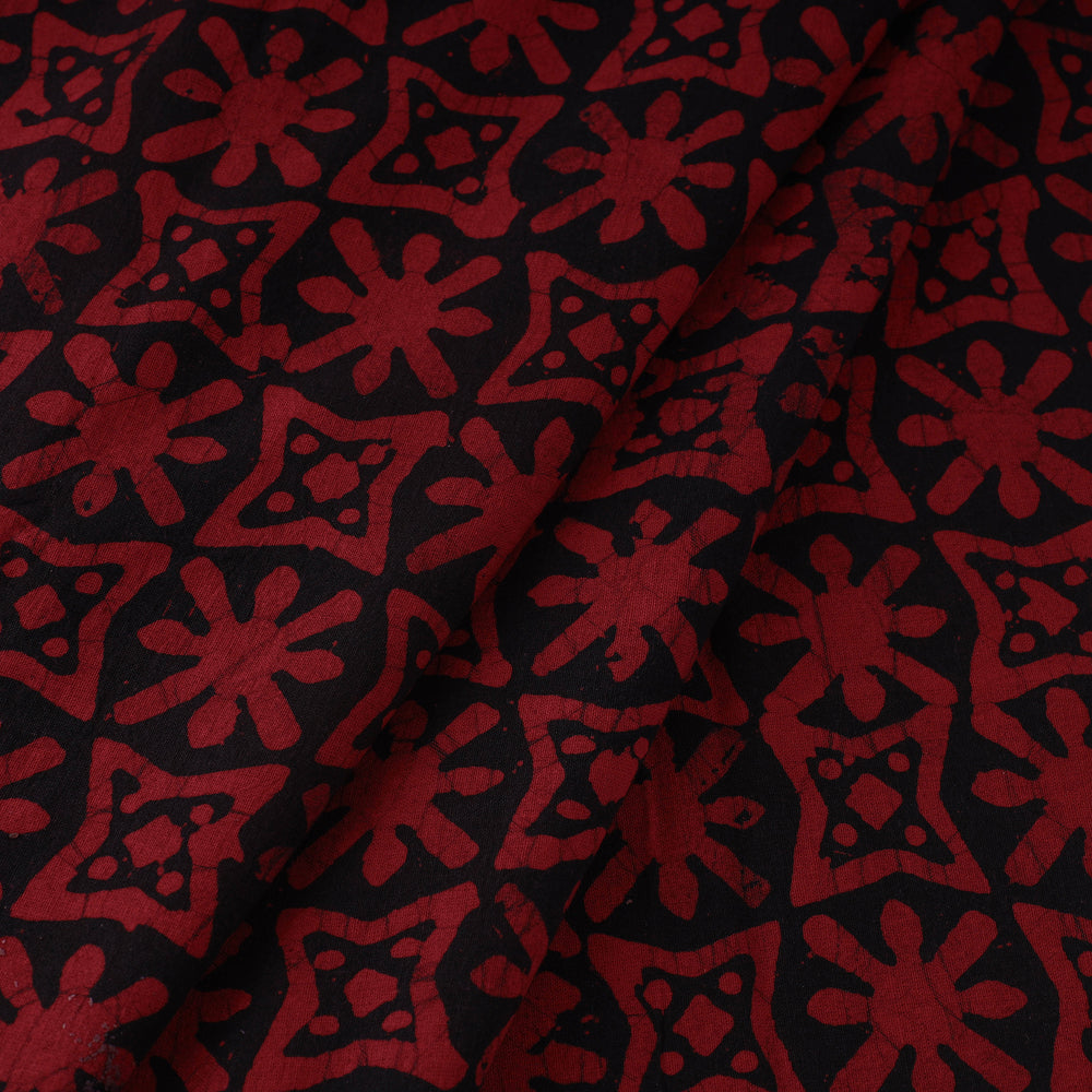 Red - Pure Cotton Kutch Batik Print Fabric 56