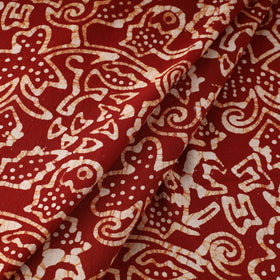  Red Cotton Kutch Batik Print Fabric