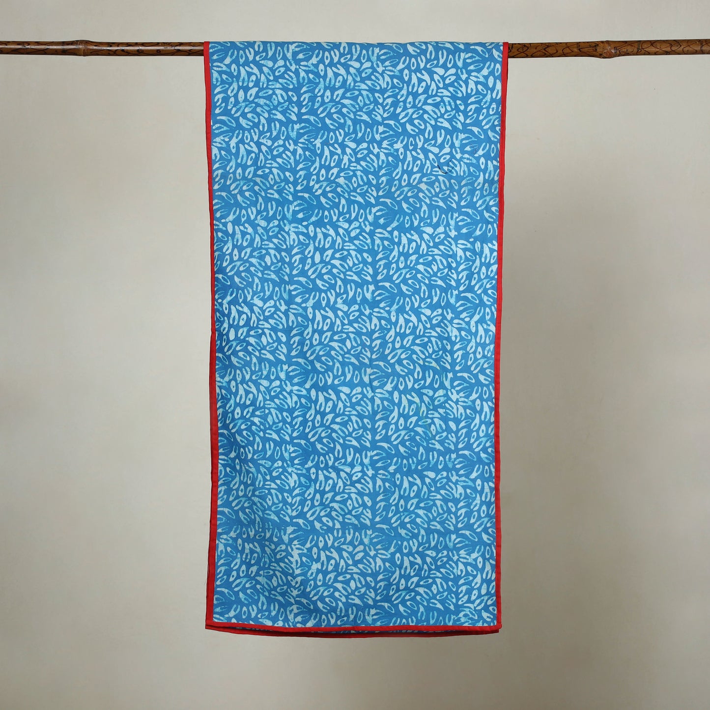 Sky Blue - Cotton Hand Batik Print Stole 07