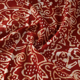  Red Cotton Kutch Batik Print Fabric