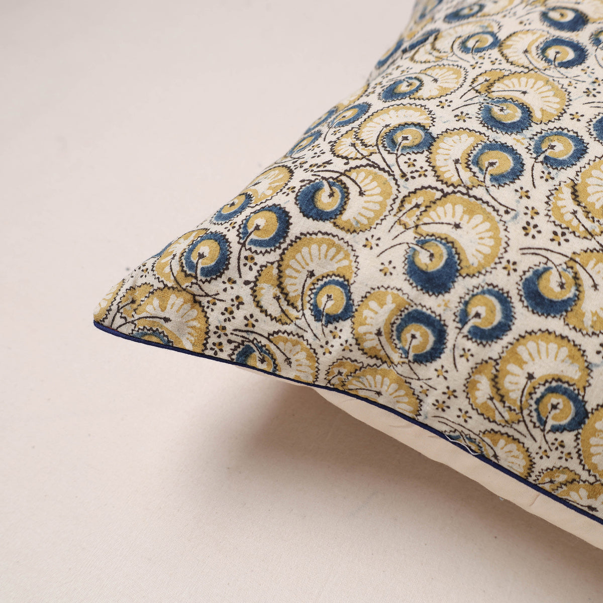 Kalamkari Print Cushion Cover (16 x 16 in) 113