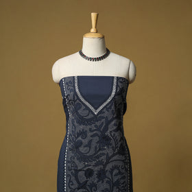 Bengal Kantha Hand Embroidered Unstitched Kurta Material (2.8M) 32