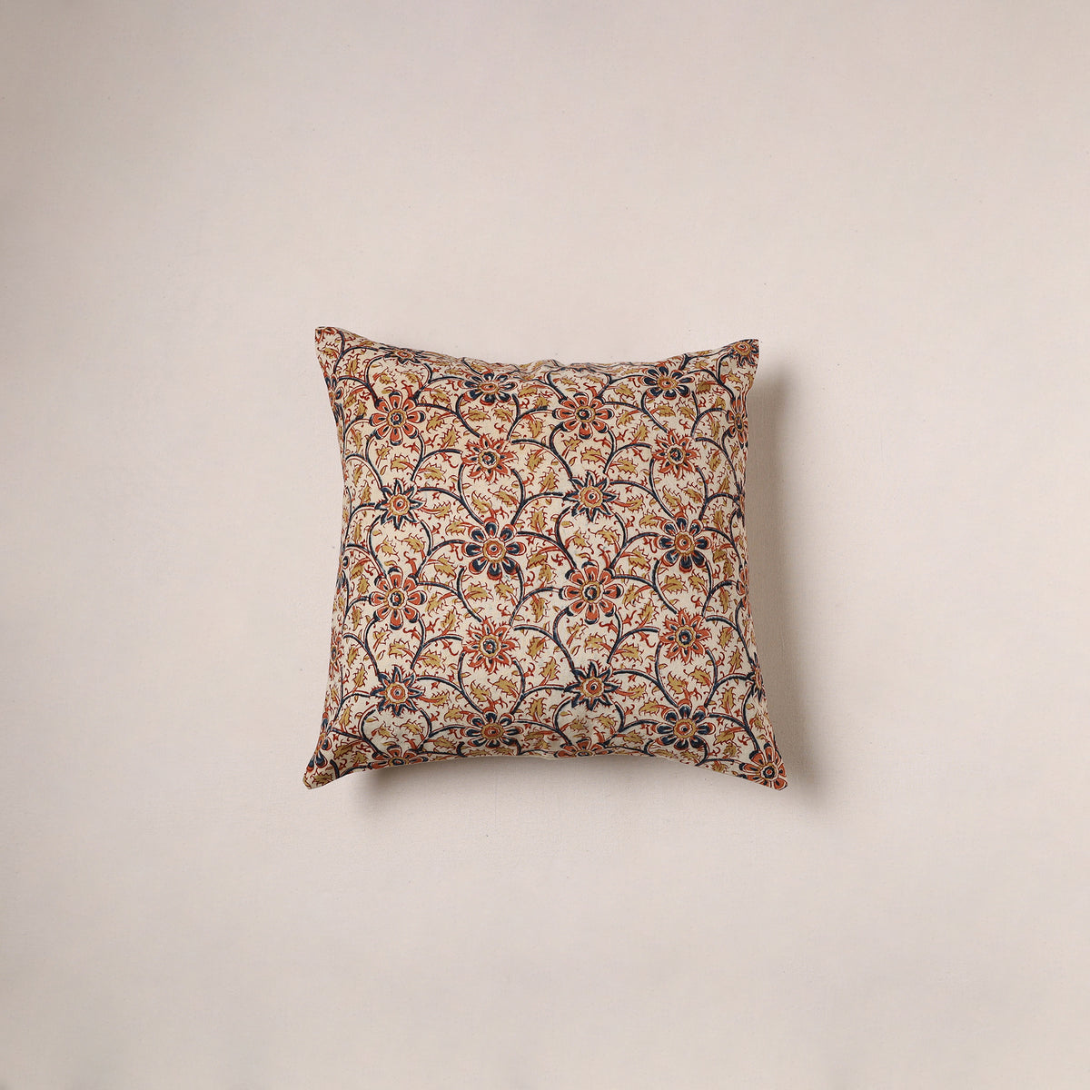 Kalamkari Print Cushion Cover (16 x 16 in) 116