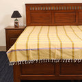 Yellow - single handloom cotton bed sheet (90 x 60 in) 77