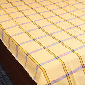 Yellow - single handloom cotton bed sheet (90 x 60 in) 77