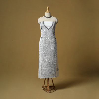 Bengal Kantha Hand Embroidered Unstitched Kurta Material (2.9M) 35