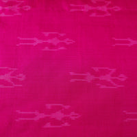 Pink - Pochampally Ikat Weave Handloom Pure Mulberry Silk Fabric 40