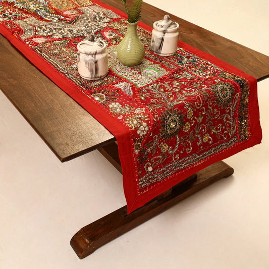 Banjara Vintage Embroidery Table Runner (60 x 16 in) 25