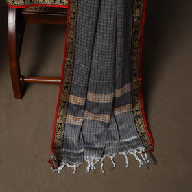 Dharwad Checks Mercerised Cotton 3pc Unstitched Dress Material Suit Set with Woven Border 88
