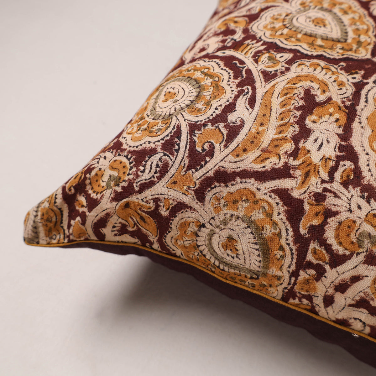 Kalamkari Print Cushion Cover (16 x 16 in) 121