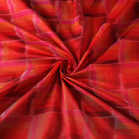 Red - Pochampally Ikat Weave Handloom Pure Mulberry Silk Fabric 41