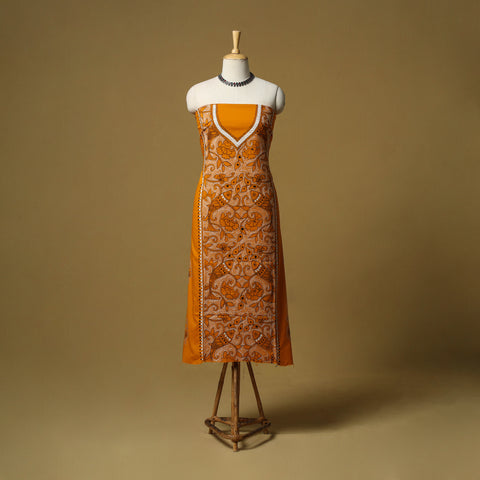 Bengal Kantha Hand Embroidered Unstitched Kurta Material (2.75M) 38