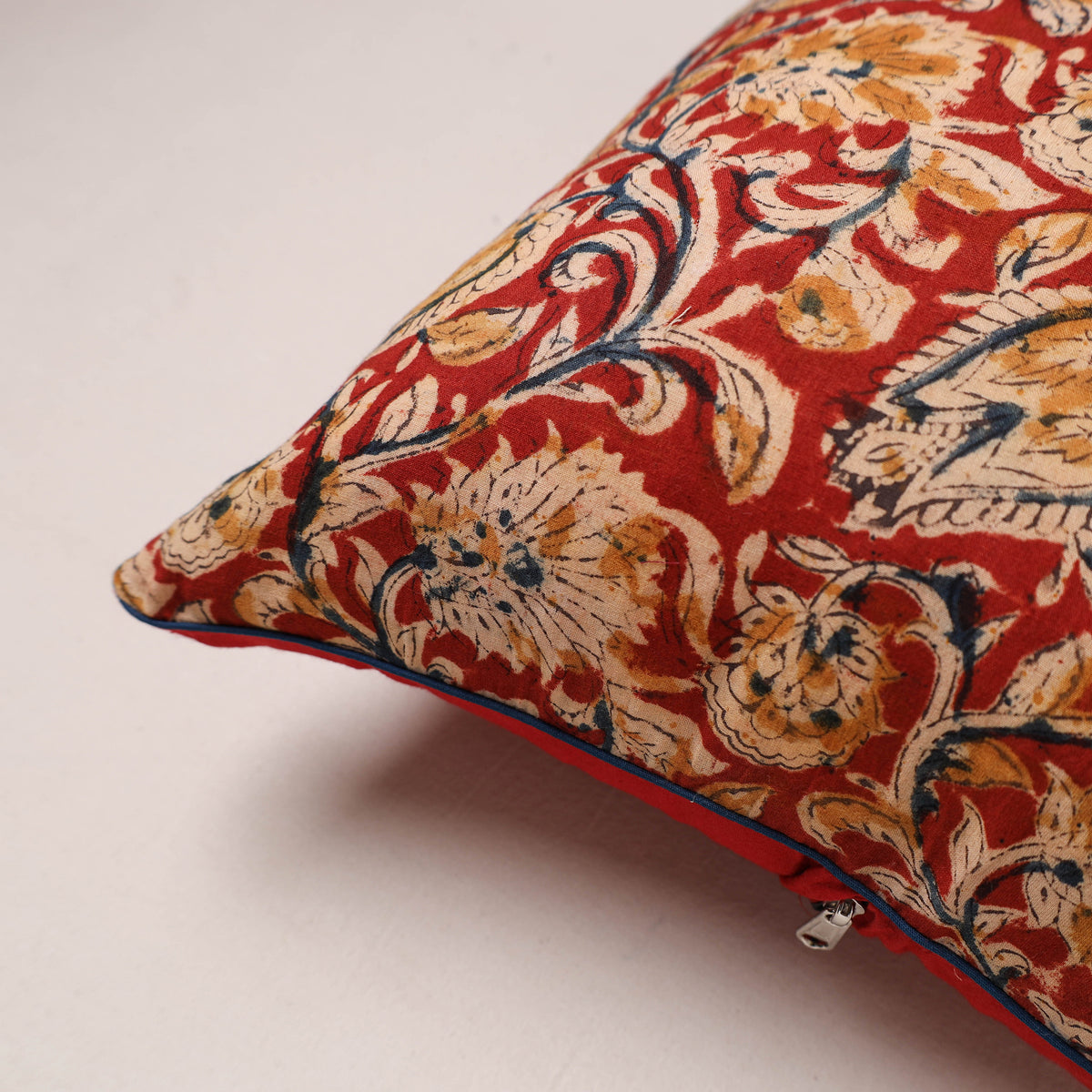 Kalamkari Print Cushion Cover (16 x 16 in) 123