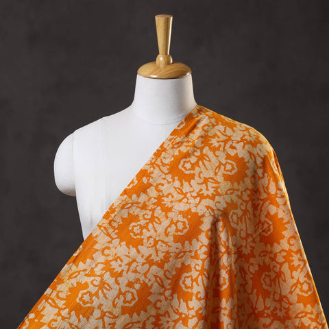 Orange - Pure Cotton Kutch Batik Print Fabric 12