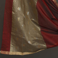 Brown - 2pc Zari Buti Handloom Chanderi Silk Dress Material 17